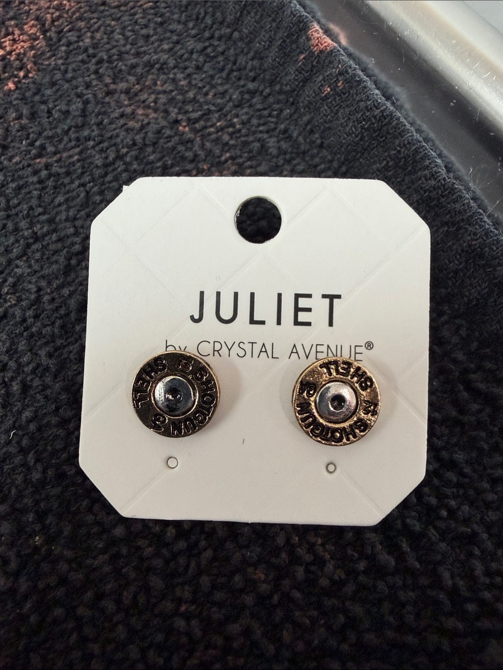 Antique Gold Bullet Stud Earrings